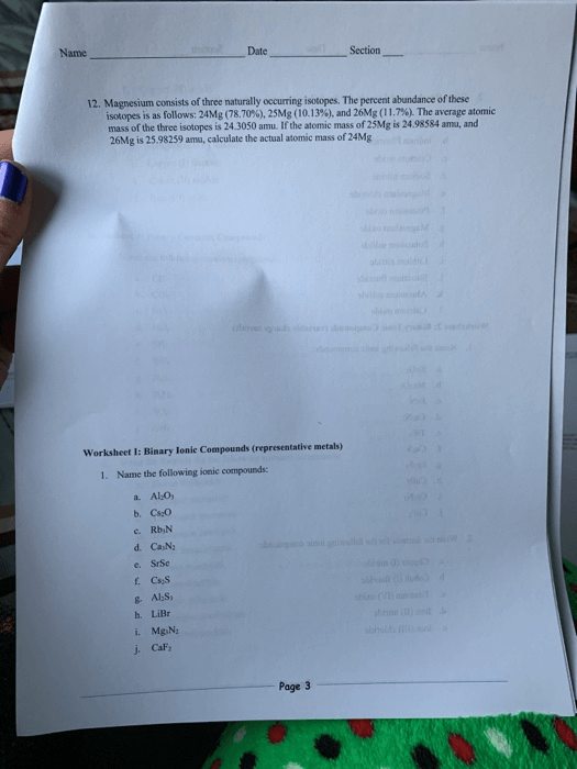 Solved  Name Date Section 12  Magnesium Consists Of Three