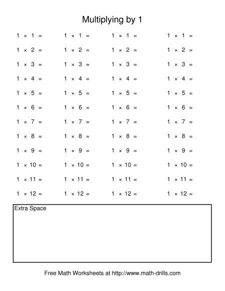 Multiplication Facts Worksheets