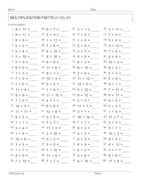 Maths Multiplication Worksheets For Grade 4 Printable Math The