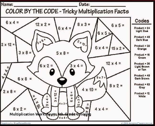 Multiplication Worksheets 4th Grade Coloring Math Fun Worksheets