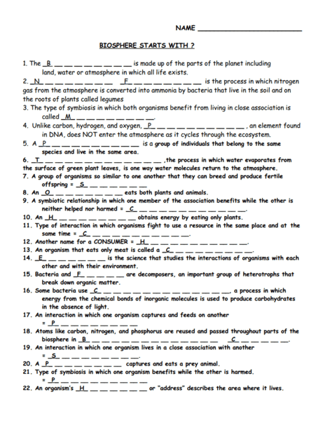 Photosynthesis Starts With Worksheet Answers The Best Worksheets