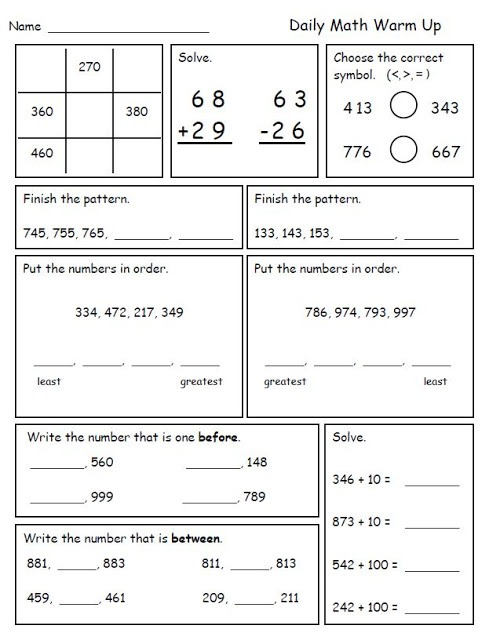 Smiling And Shining In Second Grade  Math Morning Work For Second