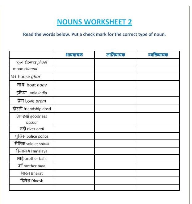 Pleasing Free Worksheets On Noun Genders For Your Hindigym Free