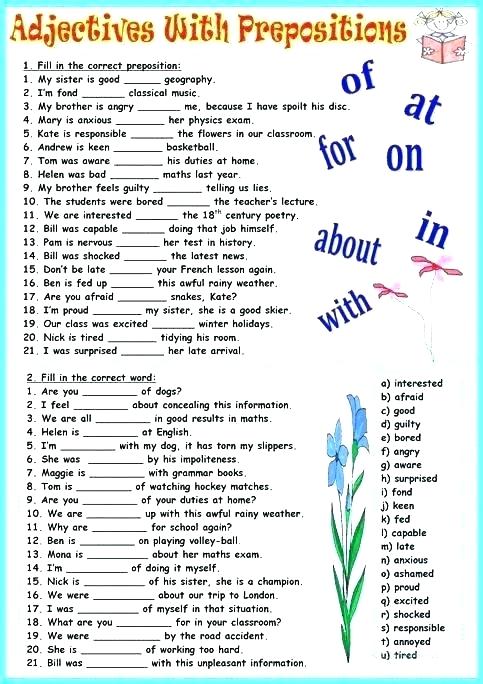 Prepositions Of Place Exercises Worksheets Prepositions Of Place