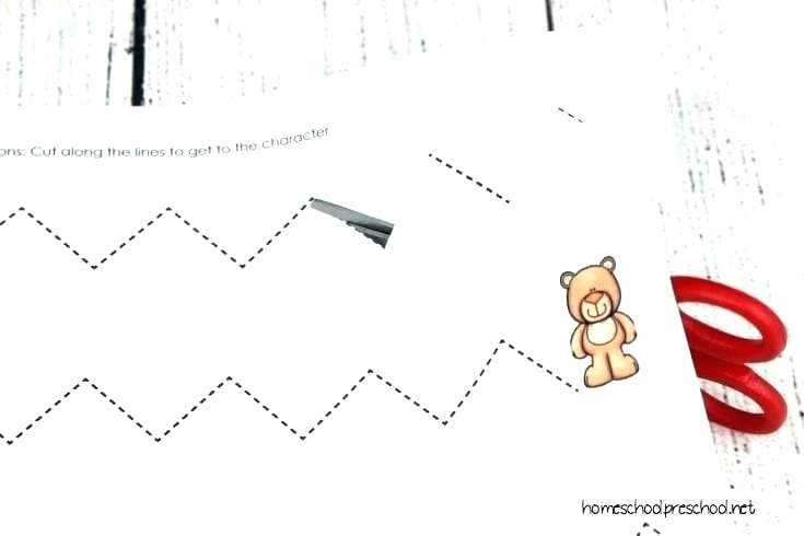 Preschool Cutting Practice Worksheets Scissors Skills For
