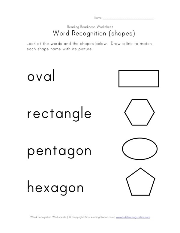 Recognize Words Worksheet