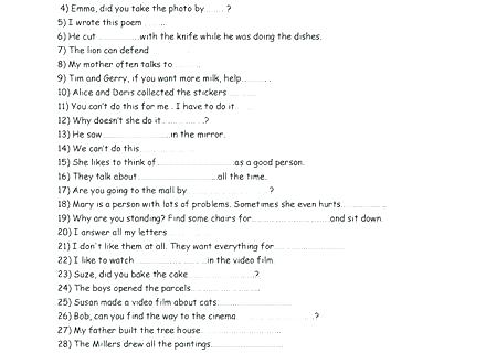 Reflexive Pronouns Worksheets Grade Free Printable Subject Pronoun