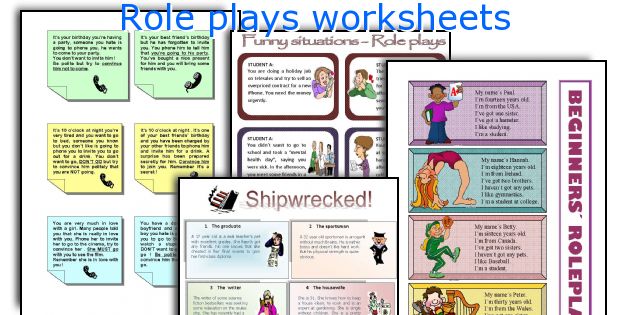 Role Plays Worksheets