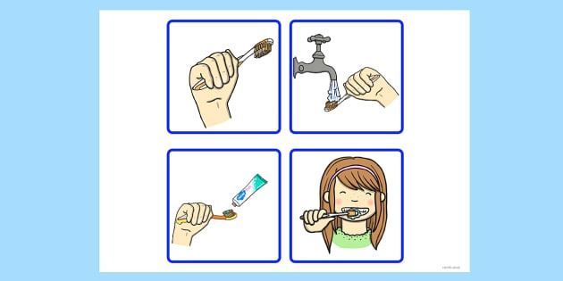 Sequencing Cards Brushing Teeth