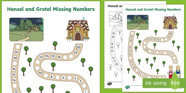 Hansel And Gretel Missing Number Path Worksheet