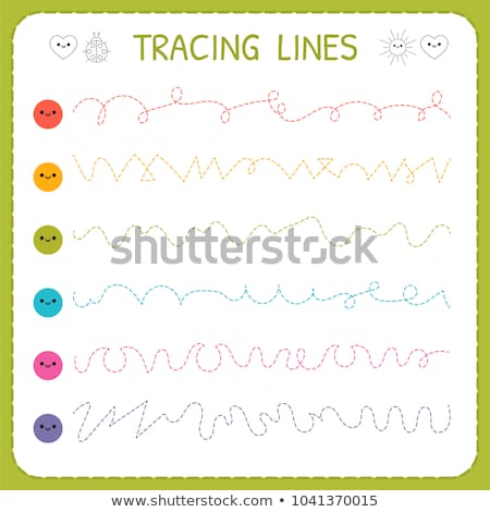 Tracing Lines Basic Writing Worksheet Kids Stock Vector (royalty