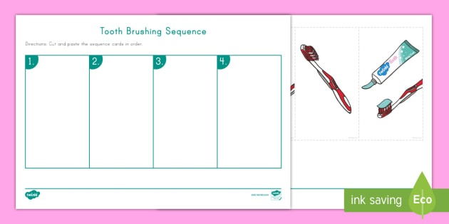 Tooth Brushing Sequence Worksheet   Worksheet
