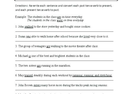 Verb Worksheets 3rd Grade Future Tense Verb Worksheets Grade Verb