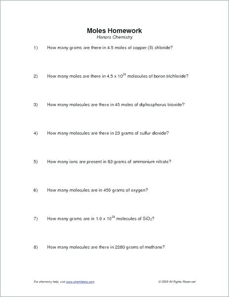 Worksheet Mole Conversions Mole Conversion Worksheet Mole To Grams