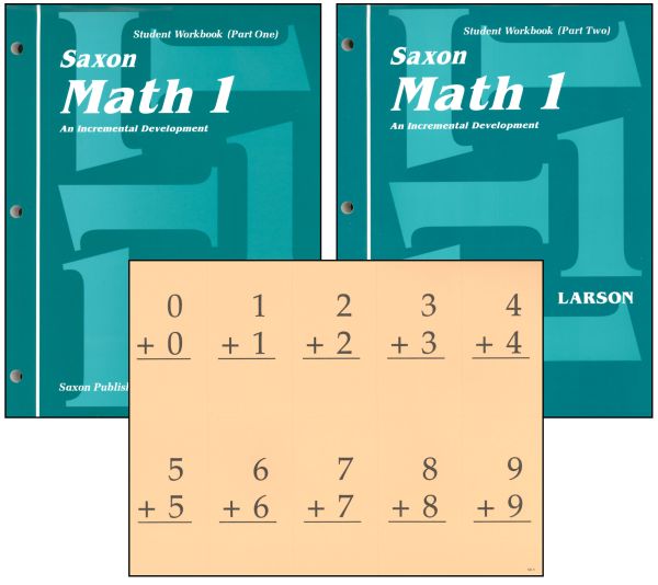 Saxon Math 1 Student Workbooks   Fact Cards, Saxon Publishers