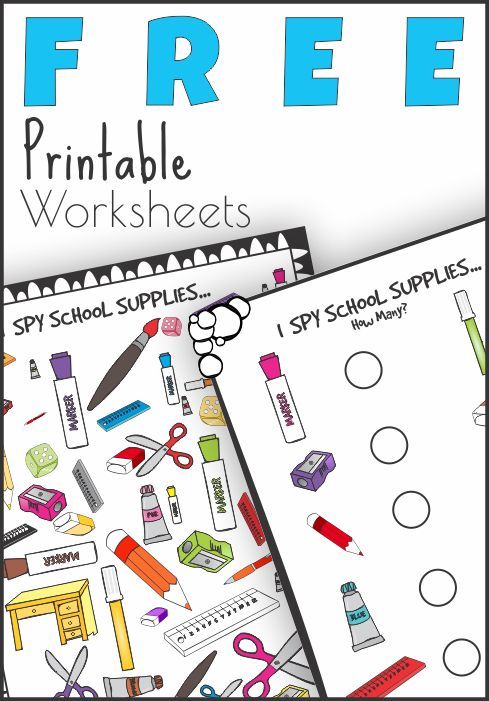 Free Back To School I Spy School Supplies