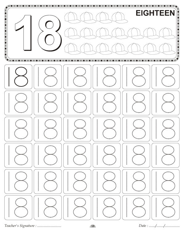 Number Tracing Worksheet
