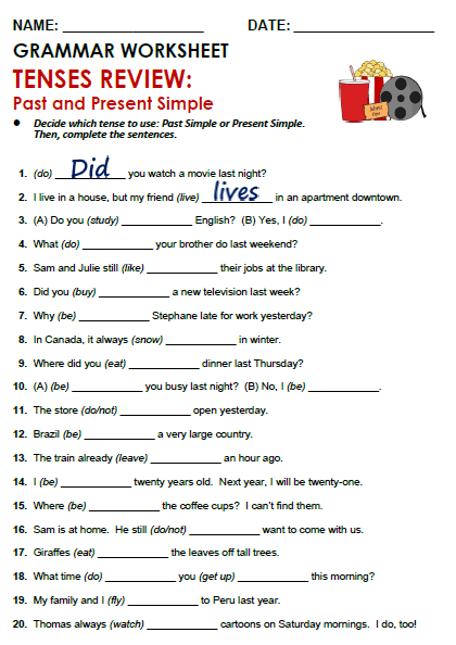 Tenses  Review