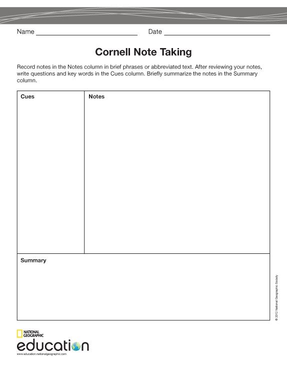 Cornell Note Taking