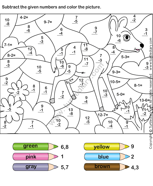 Color Subtraction Worksheet4