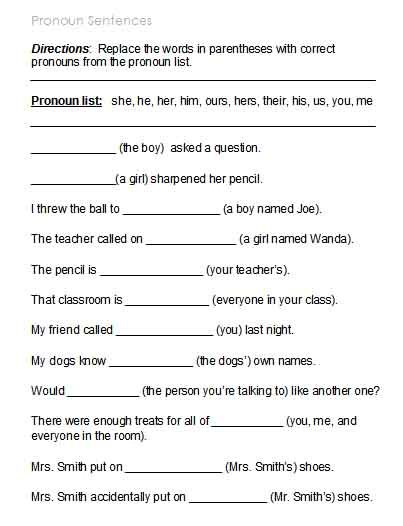 Free Possessive Pronoun Worksheets  1