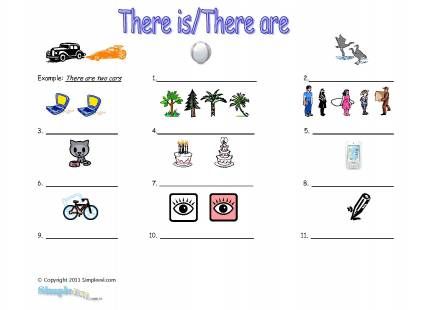 There Is There Are Worksheet For Kids