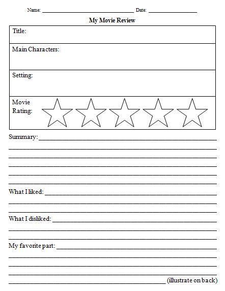 14 Awesome Movie Review Template Worksheet Images