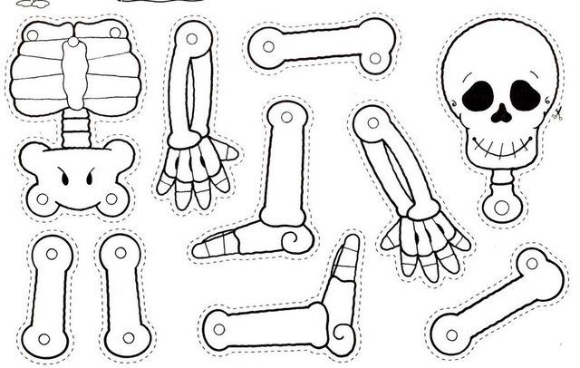 Halloween Skeleton Template Cut Out