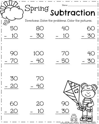 First Grade Worksheets For Spring