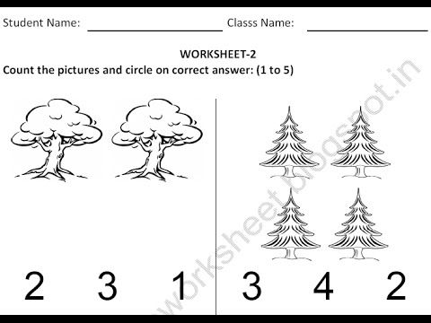 Free Printable Worksheets For Evs Nursery Children