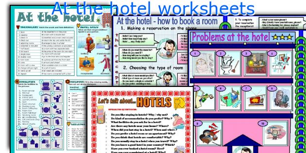 At The Hotel Worksheets