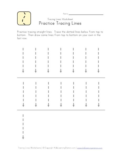 Tracing Vertical Lines