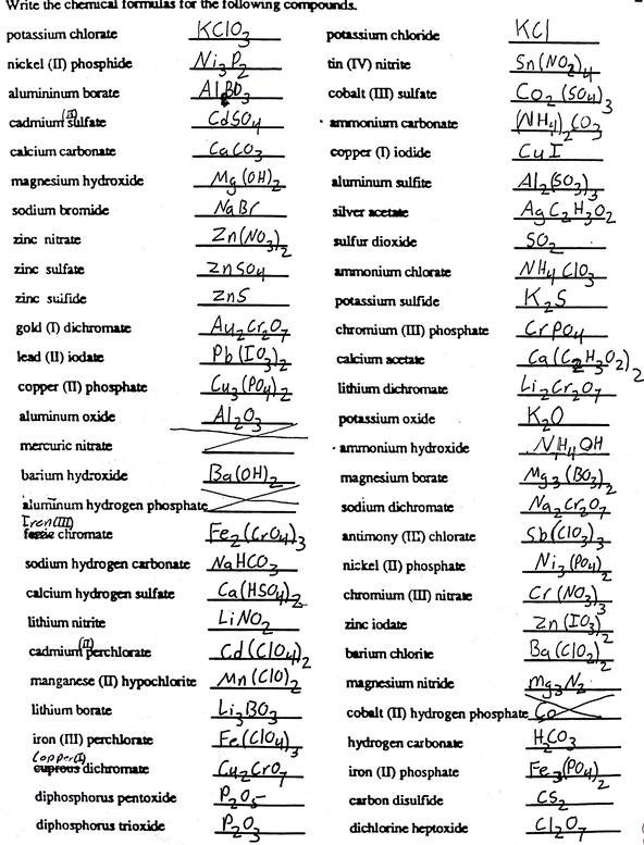Binary Ionic Compounds Worksheet Answers Main Idea Worksheets