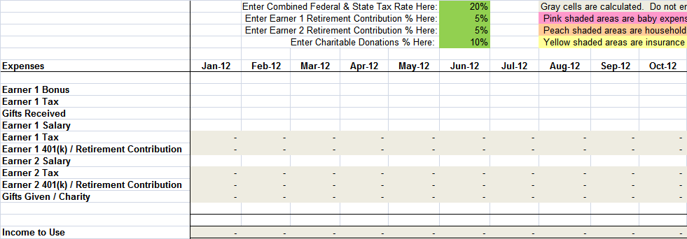 Free Sample Monthly Expenses Spreadsheet