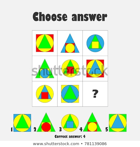 Choose Correct Answer Iq Test Colorful Stock Vector (royalty Free