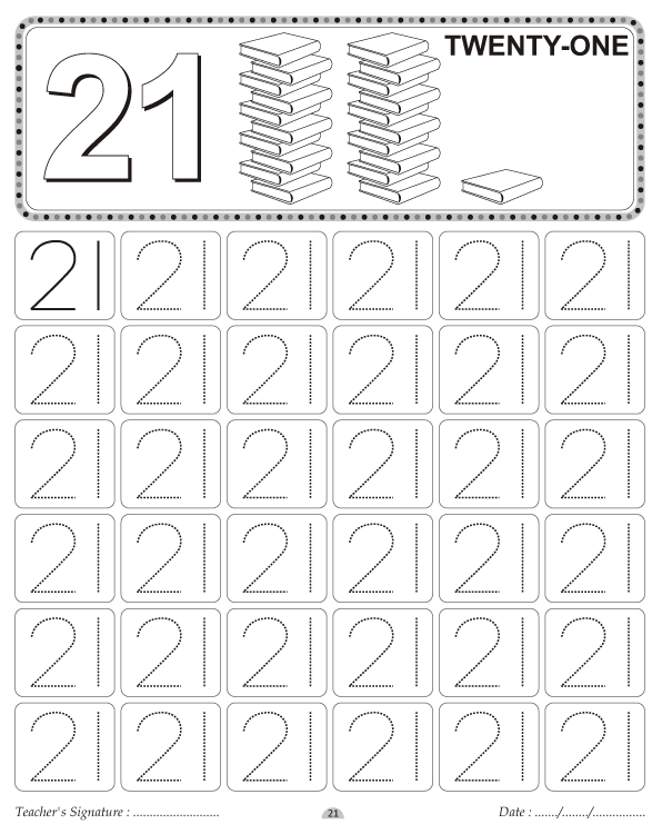 Number Tracing Worksheet