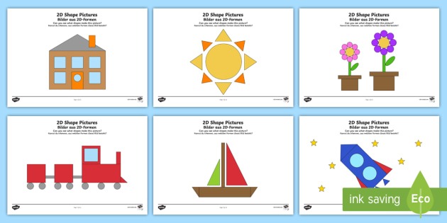 2d Shape Activity Pictures English German
