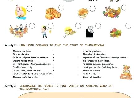 Esl Thanksgiving Worksheets Thanksgiving Worksheets Esl Canadian