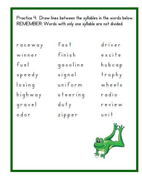 It's About Time, Teachers!  Rules For Syllabication