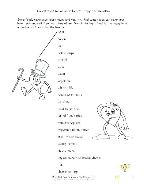 First Grade Health Worksheets