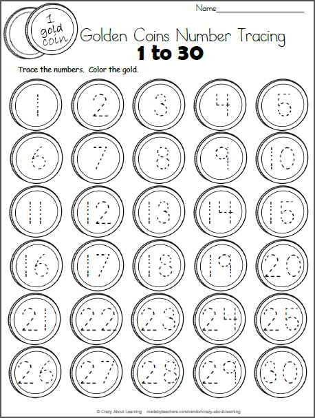 Free Number Tracing Worksheet