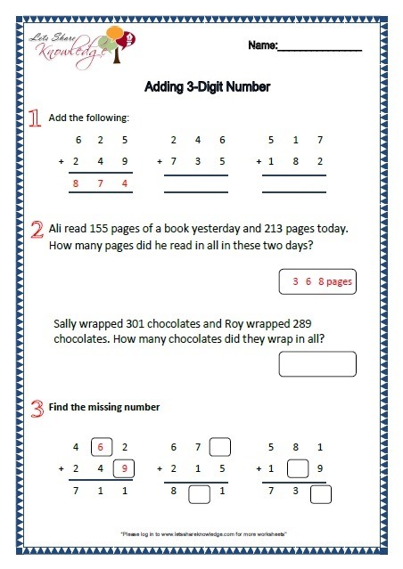 Grade 2  Maths Worksheets Part 1 + 2 (more Topics)