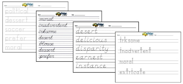 Handwriting Worksheets And Handwriting Based Activities