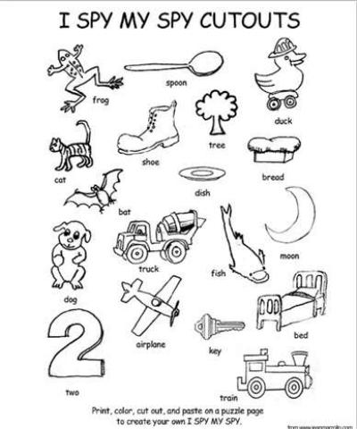 I Spy My Spy Coloring Page
