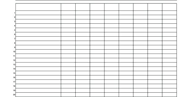 Worksheet 10 Column Template Blank â Recrea Co