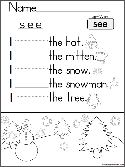 Kindergarten Writing Practice
