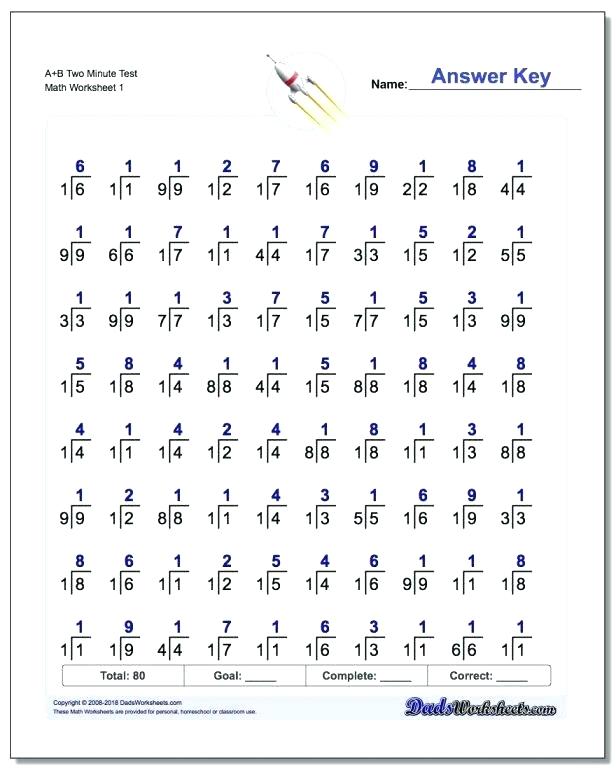 Mad Minute Math Addition Worksheets Excel Division Mad Minute