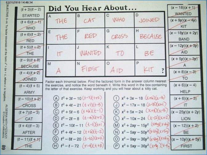 Math Worksheet Answer Did You Hear About 601537 Myscres