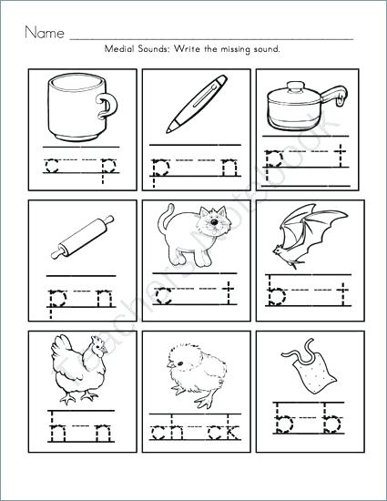 Middle Sounds Worksheets â Investoption Club