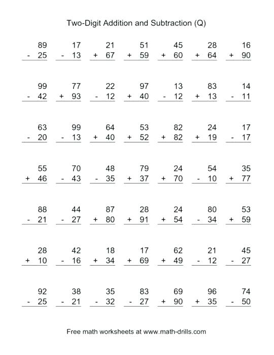 Mixed Subtraction Worksheets Adding Subtracting 3 Digit Numbers